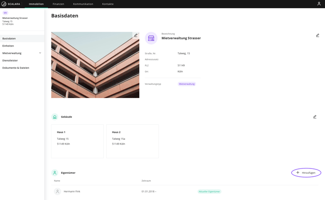 Basisdaten Mietverwaltung